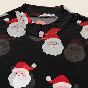 Women's Casual Printed Hollow Mesh T-shirt Top